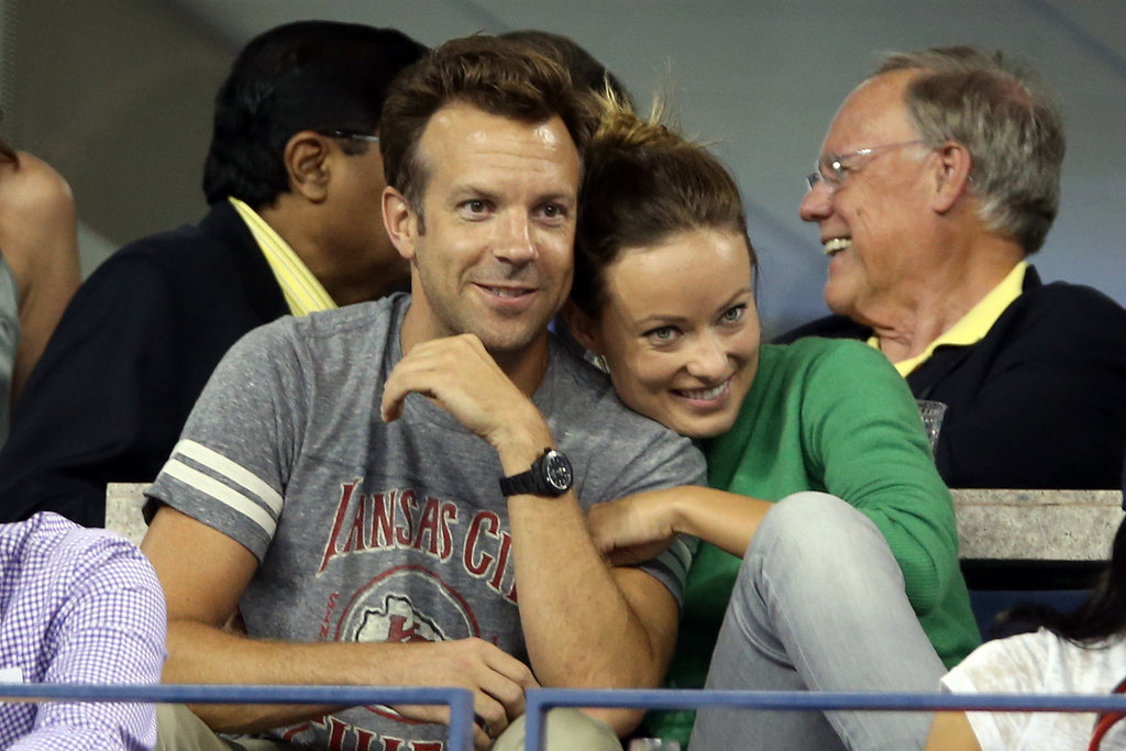 Jason Sudeikis and Olivia Wilde showed sweet PDA in the stands.
Jason Sudeikis and Olivia Wilde showed sweet PDA in the stands.