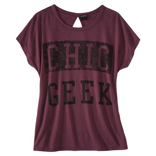Say it loud and proud in this chic geek shirt ($13).
Say it loud and proud in this chic geek shirt ($13).