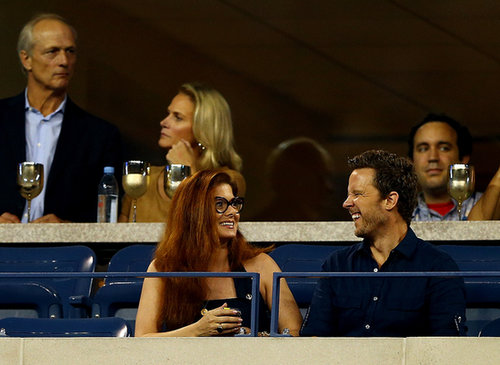 Debra Messing watched the US Open with her former Smash costar and real-life boyfriend, Will Chase.
Debra Messing watched the US Open with her former Smash costar and real-life boyfriend, Will Chase.