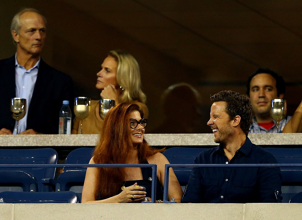 Debra Messing watched the US Open with her former Smash costar and real-life boyfriend, Will Chase.
Debra Messing watched the US Open with her former Smash costar and real-life boyfriend, Will Chase.