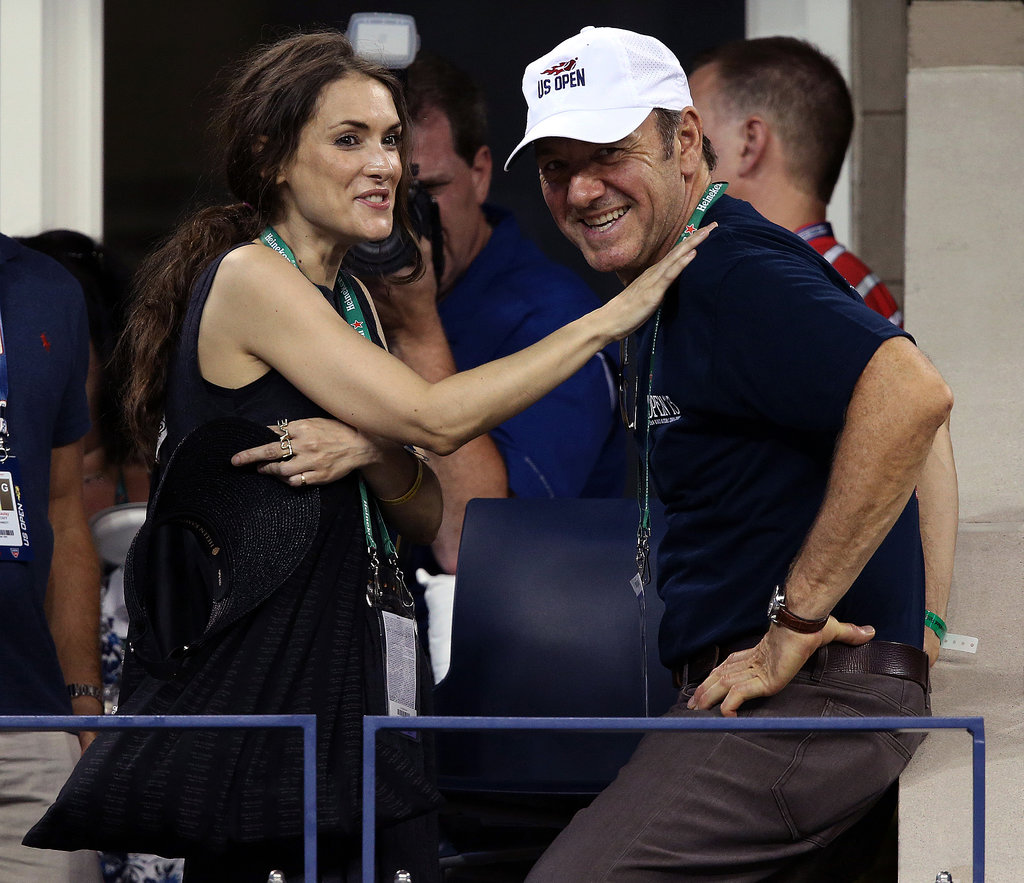 Winona Ryder and Kevin Spacey hung out together in the stands.
Winona Ryder and Kevin Spacey hung out together in the stands.