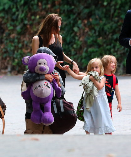 Angelina Jolie was out and about in Santa Barbara with Pax and the twins, Knox and Vivienne, on Labor Day.
Angelina Jolie was out and about in Santa Barbara with Pax and the twins, Knox and Vivienne, on Labor Day.