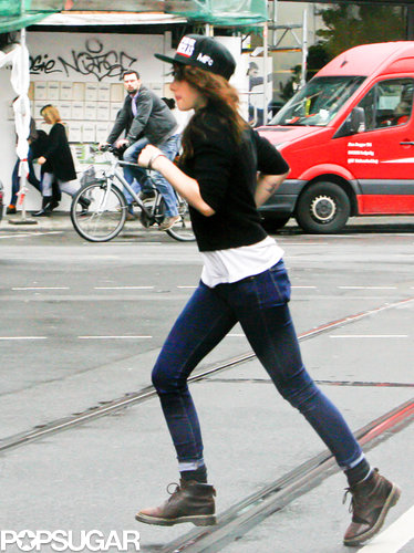 Kristen Stewart jogged in Berlin.
Kristen Stewart jogged in Berlin.
