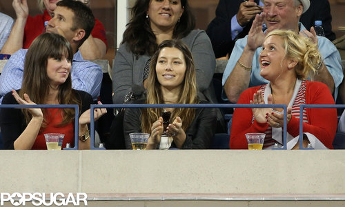 Jessica Biel took a box seat for the action at the US Open.
Jessica Biel took a box seat for the action at the US Open.