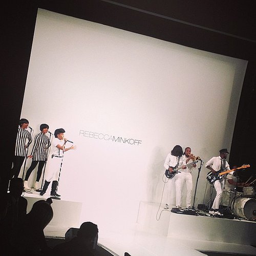 Yes, Janelle Monáe and her beloved pompadour made a vocal appearance at Rebecca Minkoff.
Yes, Janelle Monáe and her beloved pompadour made a vocal appearance at Rebecca Minkoff.