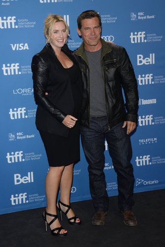 Kate Winslet and Josh Brolin posed together at the Labor Day press conference.
Kate Winslet and Josh Brolin posed together at the Labor Day press conference.