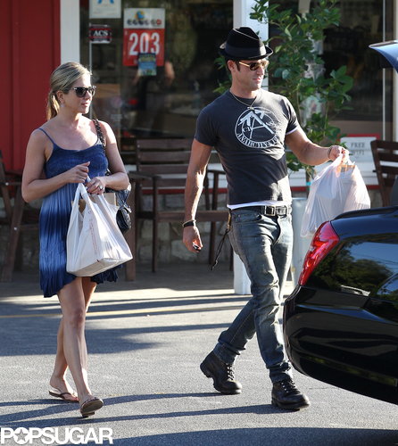Jennifer Aniston and Justin Theroux visited a grocery store together in LA.
Jennifer Aniston and Justin Theroux visited a grocery store together in LA.