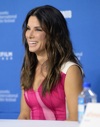 Sandra Bullock glowed during the Gravity press conference.
Sandra Bullock glowed during the Gravity press conference.