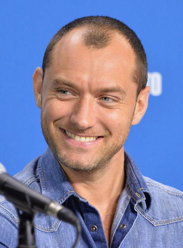 Jude Law flashed a grin during the Dom Hemingway press conference.
Jude Law flashed a grin during the Dom Hemingway press conference.