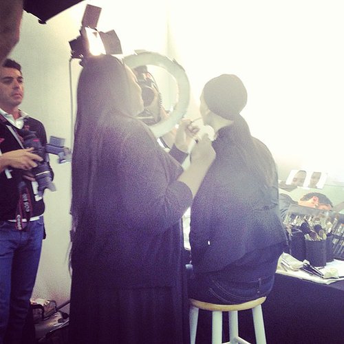 It's not New York Fashion Week until makeup artist Pat McGrath makes an appearance. Here she's seen working on the look backstage at Victoria Beckham.
It's not New York Fashion Week until makeup artist Pat McGrath makes an appearance. Here she's seen working on the look backstage at Victoria Beckham.