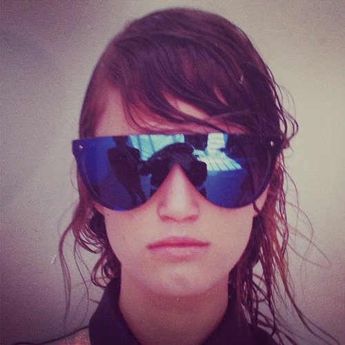 These 3.1 Phillip Lim sunglasses inspired the holographic makeup colors by Nars.
These 3.1 Phillip Lim sunglasses inspired the holographic makeup colors by Nars.