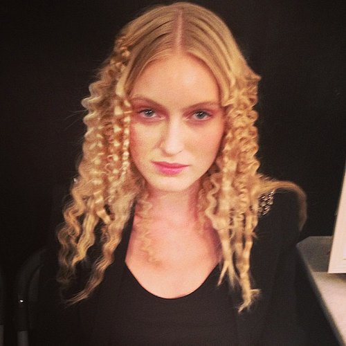 Are crimps coming back? This disco-ready hairstyle was spotted backstage at Reem Acra.
Are crimps coming back? This disco-ready hairstyle was spotted backstage at Reem Acra.