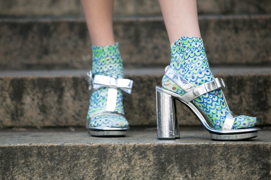 Statement shoes are even more attention-grabbing with statement socks.
Statement shoes are even more attention-grabbing with statement socks.
