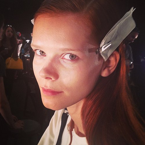 The barely there makeup at Narciso Rodriguez was a moment in minimalism.
The barely there makeup at Narciso Rodriguez was a moment in minimalism.