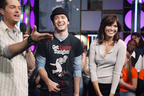 Justin Timberlake and Mandy Moore both made their way to TRL in 2003.
Justin Timberlake and Mandy Moore both made their way to TRL in 2003.