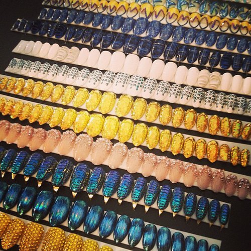 We don't even want to know how long it took the CND team to prepare these nails for The Blonds show.
We don't even want to know how long it took the CND team to prepare these nails for The Blonds show.