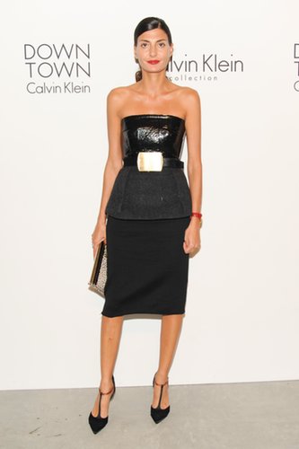 At the Calvin Klein afterparty, Giovanna Battaglia looked powerful in the label's armored ensemble.
At the Calvin Klein afterparty, Giovanna Battaglia looked powerful in the label's armored ensemble.