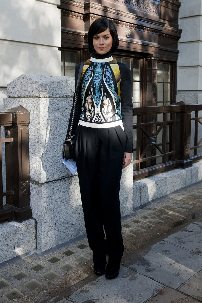 Leigh Lezark's punchy knit was the perfect complement to clean black pants.
Leigh Lezark's punchy knit was the perfect complement to clean black pants.