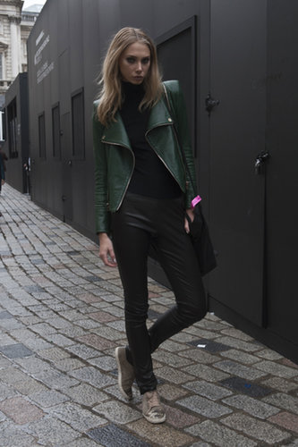 We've developed quite a crush on that hunter green leather jacket.
We've developed quite a crush on that hunter green leather jacket.