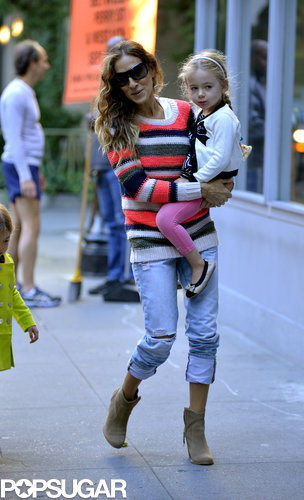Sarah Jessica Parker Mixes Babies, Broadway, and Manolo Blahnik in the Big Apple Sarah Jessica Parker Mixes Babies, Broadway, and Manolo Blahnik in the Big Apple