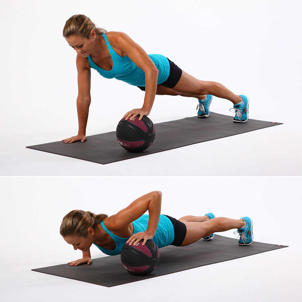 One-Arm Med-Ball Push-Up One-Arm Med-Ball Push-Up