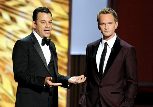 Jimmy Kimmel joked around with Neil Patrick Harris on stage.
Jimmy Kimmel joked around with Neil Patrick Harris on stage.