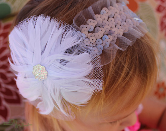 By using a premade accessory clip, you can change the look of your headband whenever you like, or use the accessory on other bands you create.
By using a premade accessory clip, you can change the look of your headband whenever you like, or use the accessory on other bands you create.