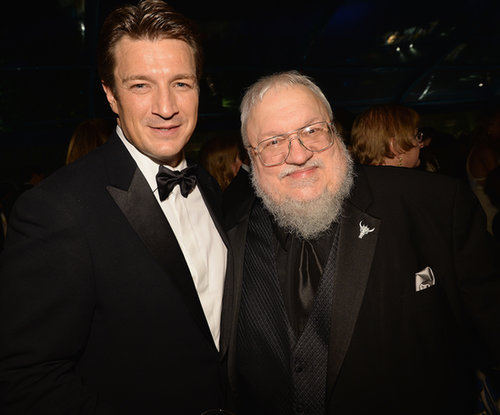 Nathan Fillion and George R. R. Martin shared a moment at HBO's afterparty.
Nathan Fillion and George R. R. Martin shared a moment at HBO's afterparty.