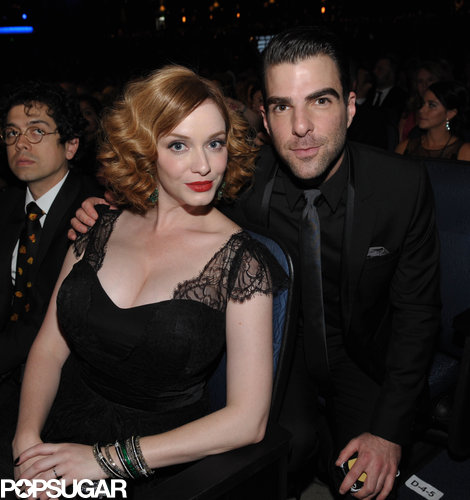 Christina Hendricks and Zachary Quinto made an attractive pair while posing together in the Emmys audience.
Christina Hendricks and Zachary Quinto made an attractive pair while posing together in the Emmys audience.