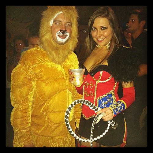 Ringmaster and Lion Ringmaster and Lion