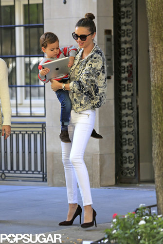 Miranda Kerr Spends the Morning With Her Tiny Techie, Flynn Bloom Miranda Kerr Spends the Morning With Her Tiny Techie, Flynn Bloom