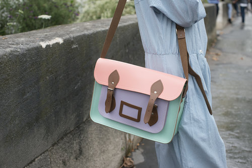 Pastels brightened up this Cambridge Satchel.
Pastels brightened up this Cambridge Satchel.