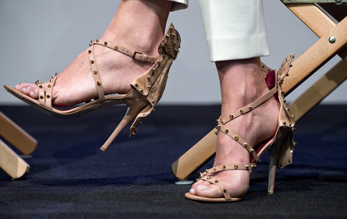 Distinguished detail: the combined power of edgy studs and elegant bows.
Distinguished detail: the combined power of edgy studs and elegant bows.