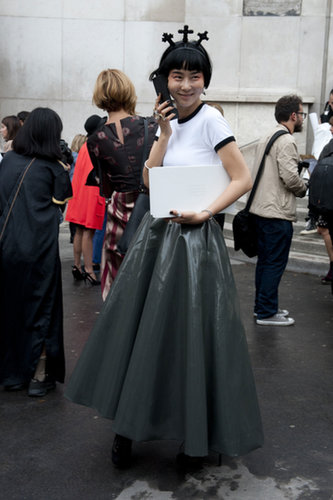 It was all about the head gear in this look.
It was all about the head gear in this look.
