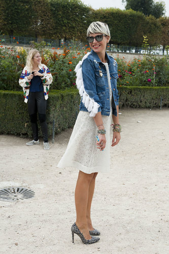 Elisa Nalin gave us denim jacket envy.
Elisa Nalin gave us denim jacket envy.