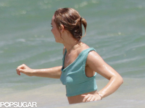 Suki Waterhouse spent time in the water during the couple's trip.
Suki Waterhouse spent time in the water during the couple's trip.