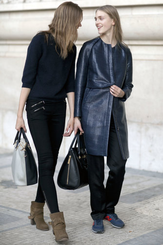 The typical model-off-duty dress code: casual but with serious arm candy.
The typical model-off-duty dress code: casual but with serious arm candy.