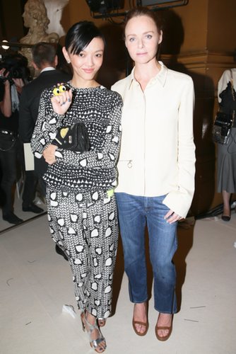Rila Fukushima and Stella McCartney took in the designer's Spring design s at Opera Garnier in Paris.
Rila Fukushima and Stella McCartney took in the designer's Spring design s at Opera Garnier in Paris.