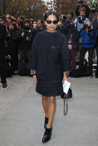 Zoë Kravitz arrived at the Chanel Spring 2014 fashion show.
Zoë Kravitz arrived at the Chanel Spring 2014 fashion show.