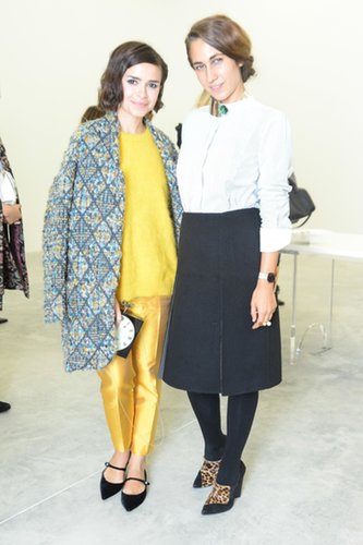 Miroslava Duma joined Delfina Delettrez at her Spring presenation in Paris.
Miroslava Duma joined Delfina Delettrez at her Spring presenation in Paris.