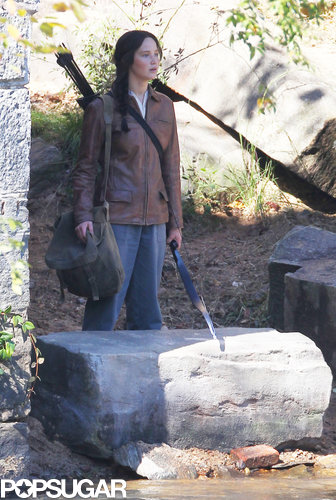 Jennifer Lawrence filmed a scene for Mockingjay in Georgia.
Jennifer Lawrence filmed a scene for Mockingjay in Georgia.