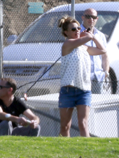 On March 15, 2013, Britney Spears hit up a golf course in LA with her boyfriend David Lucado.
On March 15, 2013, Britney Spears hit up a golf course in LA with her boyfriend David Lucado.