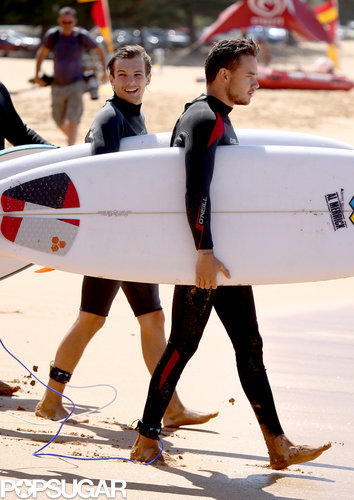 One Direction's Liam and Louis Get In Some Guy Time on the Waves One Direction's Liam and Louis Get In Some Guy Time on the Waves