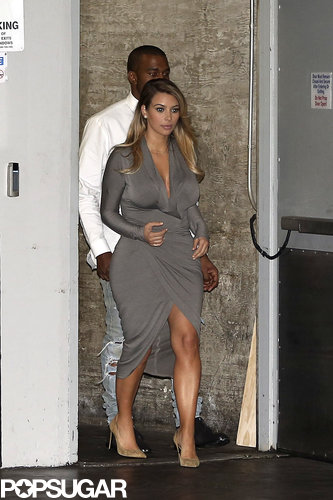 Kim Kardashian and Kanye West Arrive at the Opera by Black Lamborghini Kim Kardashian and Kanye West Arrive at the Opera by Black Lamborghini