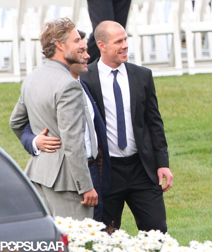 Eric Johnson posed with wedding guests.
Eric Johnson posed with wedding guests.