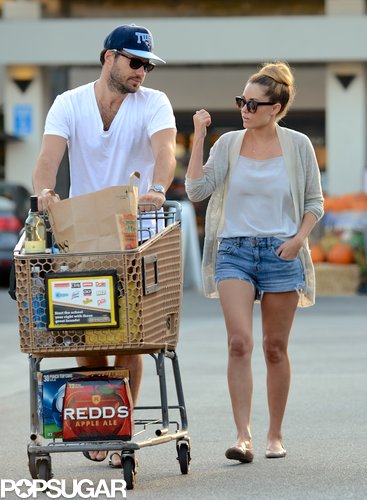 Lauren Conrad and William Tell went grocery shopping after their engagement news.
Lauren Conrad and William Tell went grocery shopping after their engagement news.