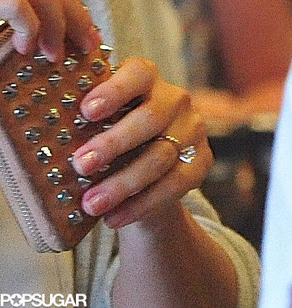 Lauren Conrad flashed her engagement ring while shopping.
Lauren Conrad flashed her engagement ring while shopping.