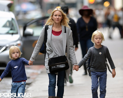 Naomi Watts and her boys walked home from school on Friday in NYC.
Naomi Watts and her boys walked home from school on Friday in NYC.