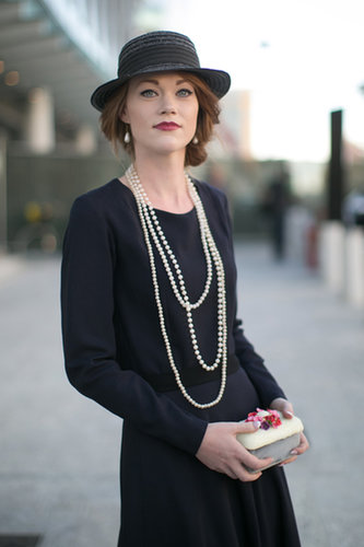 Who said hats couldn't be super chic? A low chignon makes this one fit for a night out.
Who said hats couldn't be super chic? A low chignon makes this one fit for a night out.