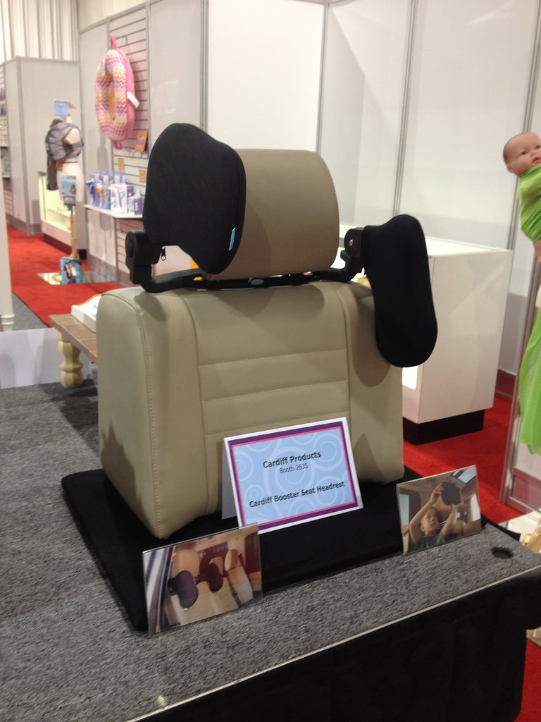 For tots in booster seats, the Booster Seat Headrest is designed to keep their heads from flopping over when they fall asleep in the car.
